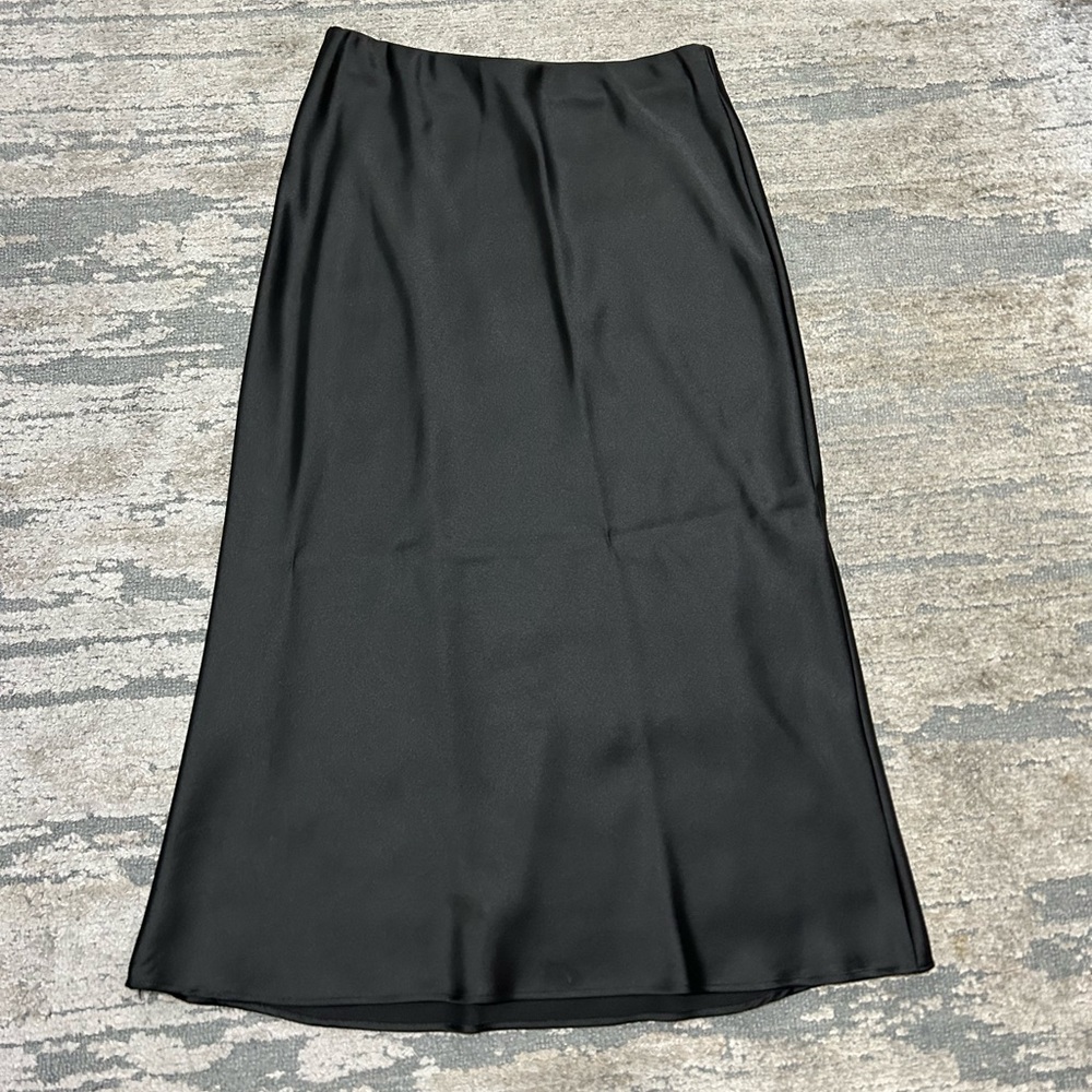 Zara Black Satin Skirt
